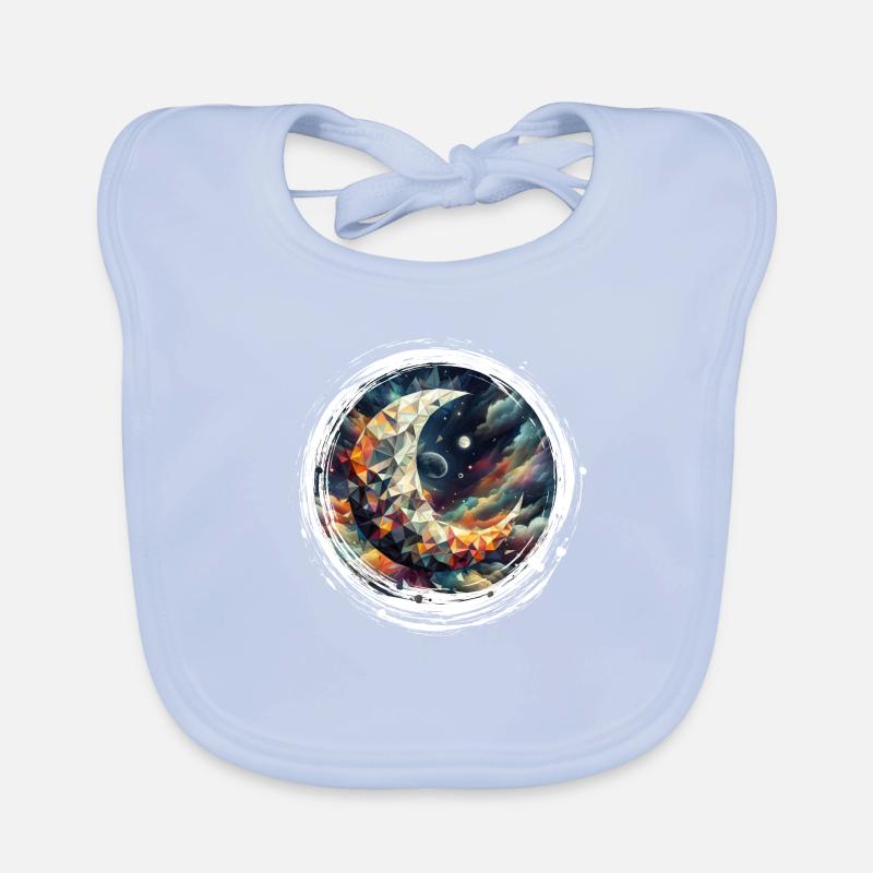 Moon Vector Triangles Space Nebula Organic Baby Bibs