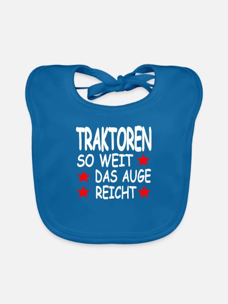 Traktor - Baby Bio-Lätzchen - Pfauenblau