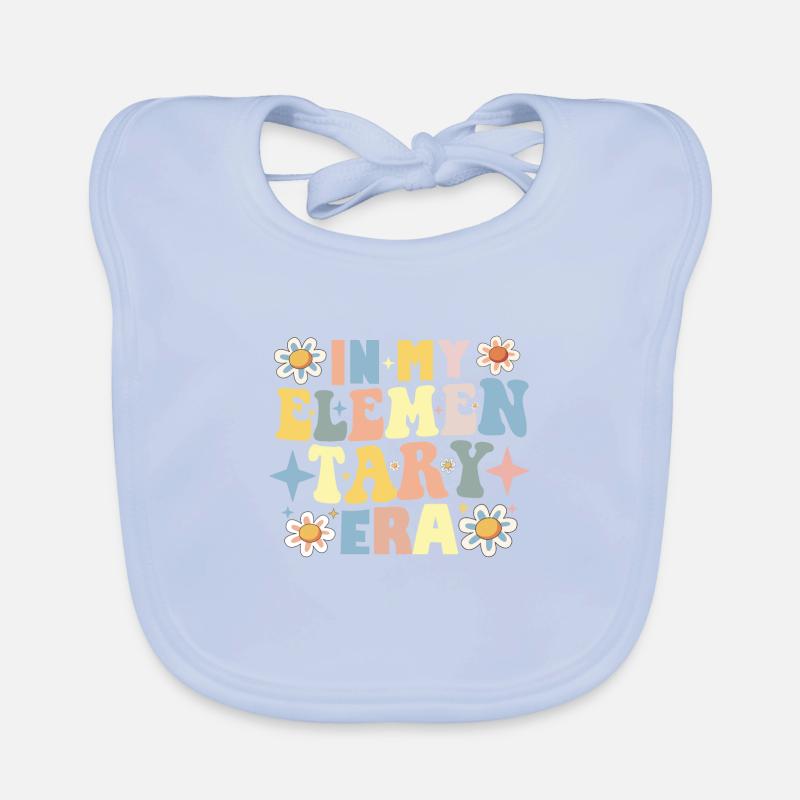 Teacher Students School In My Elementary Era Organic Baby Bibs