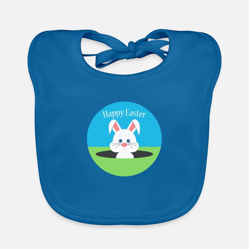 Happy Easter Bunny Organic Baby Bibs