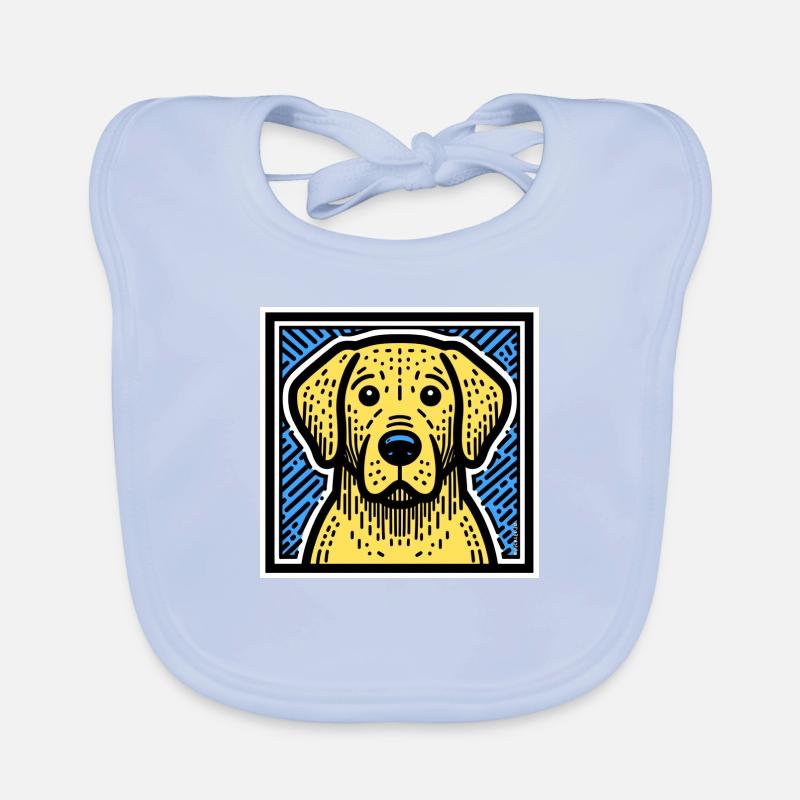Labrador Retriver Pop Art Bavoir bio Bébé