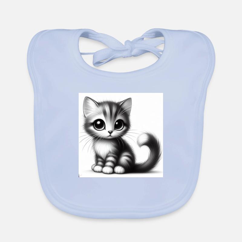 Mignon petit chaton Bavoir bio Bébé