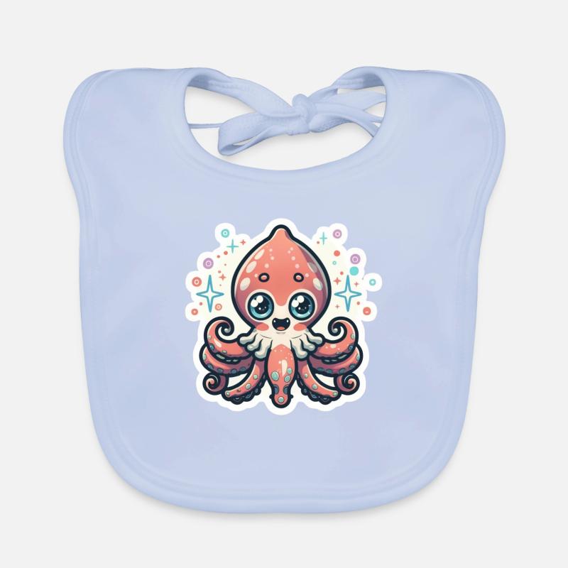 Squid Lover Organic Baby Bibs