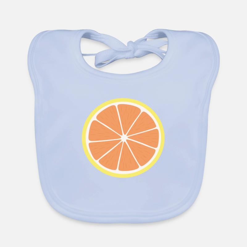 Grapefruit Slice Organic Baby Bibs