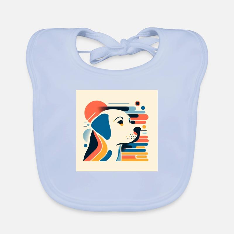 Labrador Risography Vector Styles Organic Baby Bibs