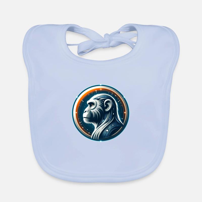 Futuristic Monkey Organic Baby Bibs