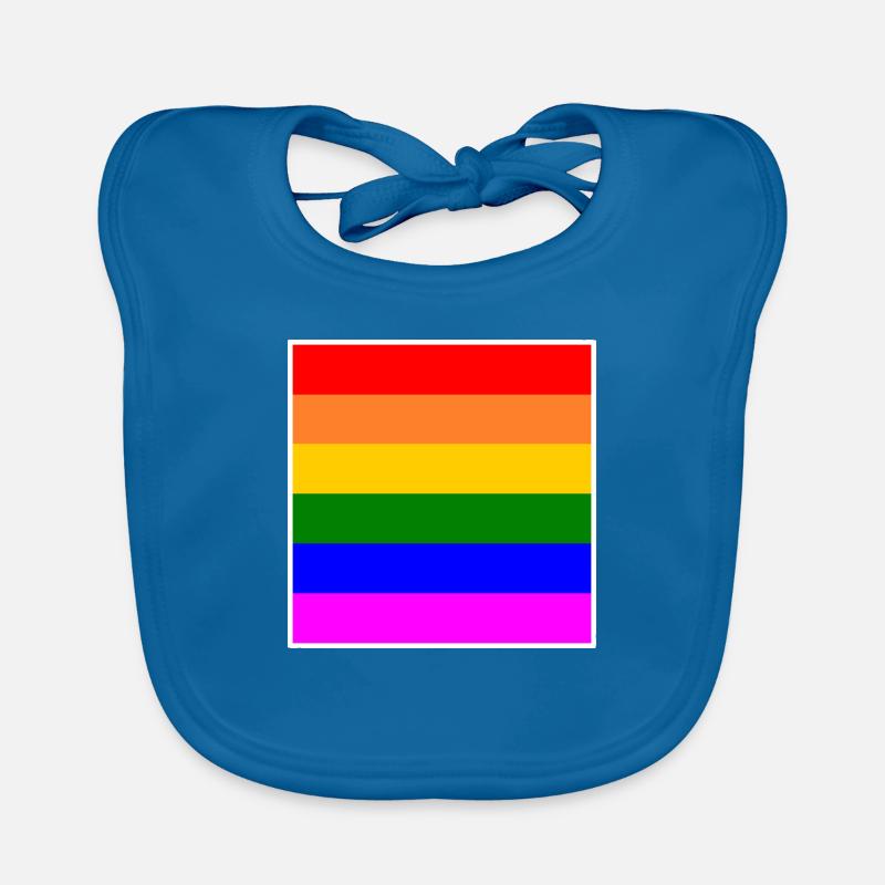 LGBT rainbow flag Organic Baby Bibs