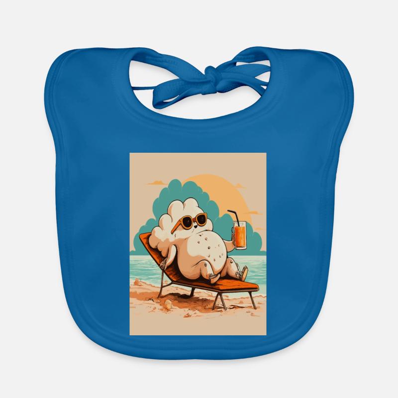 Conception de vacances relaxantes à la plage de pop-corn Bavoir bio Bébé