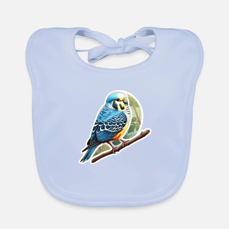 Perruche bleue Bavoir bio Bébé