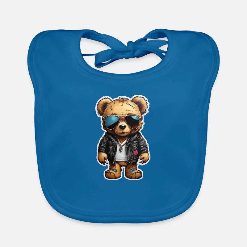 Teddybär Rapper Ganster Baby Bio-Lätzchen