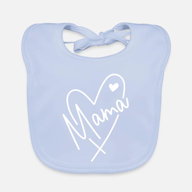 Mama Herz Mutter Kind Liebe Muttertag Geschenk Baby Bio-Lätzchen