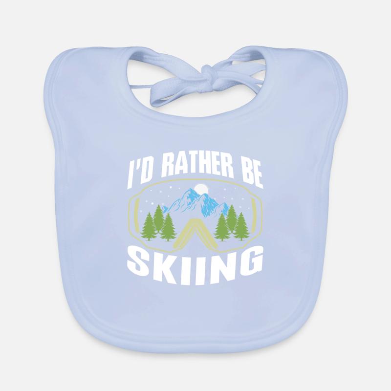 Ski skiing Bavoir bio Bébé