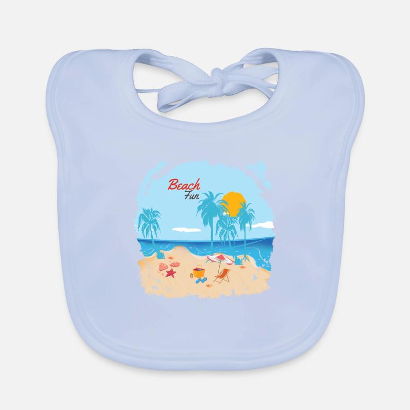 Beach Fun Organic Baby Bibs