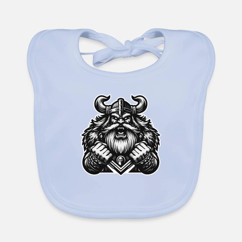 Powerful Viking Warrior Version 6 Organic Baby Bibs
