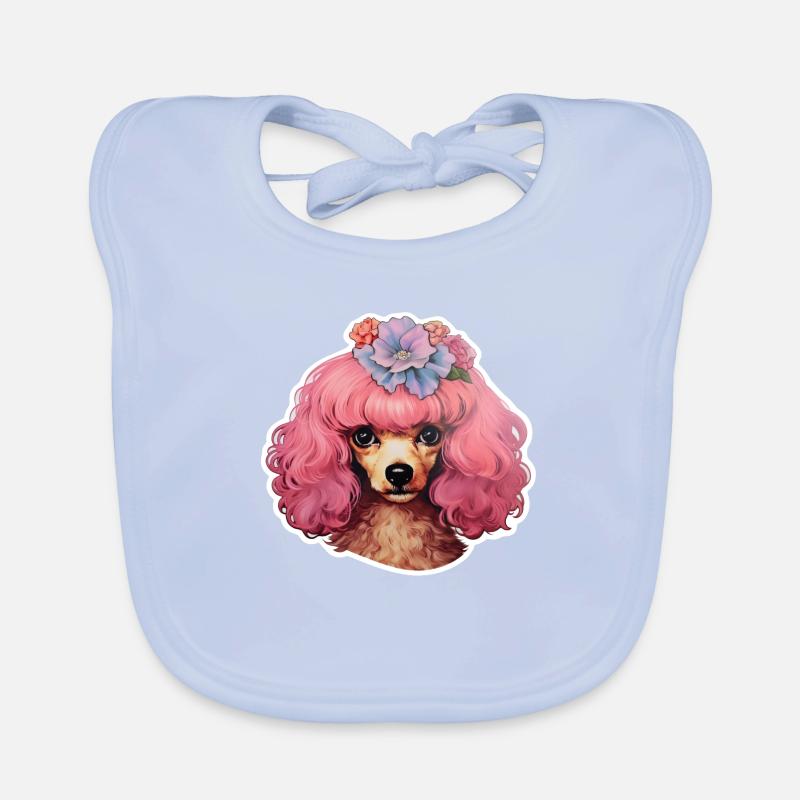 Caniche décoré Bavoir bio Bébé