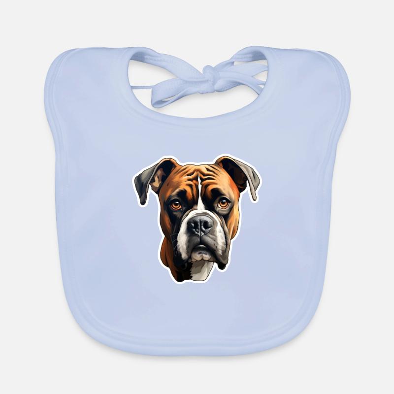 Tête de boxer Bavoir bio Bébé