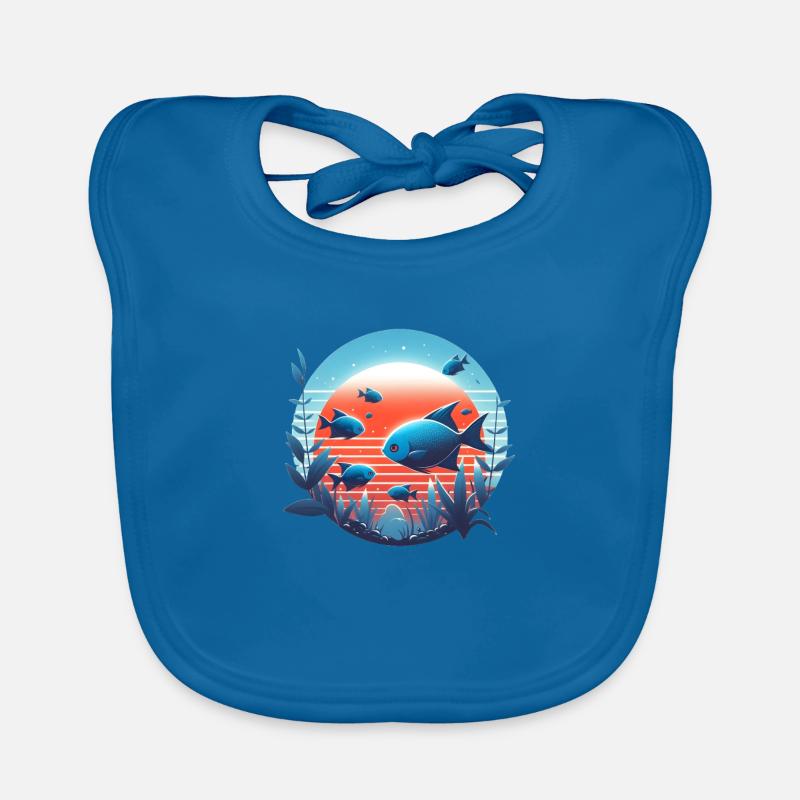 Blue Emporer Tetra Fish Organic Baby Bibs