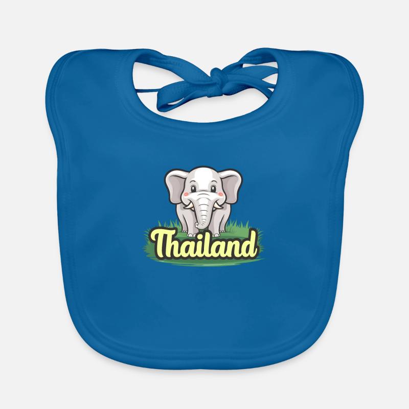 Fier éléphant de Thaïlande Bavoir bio Bébé