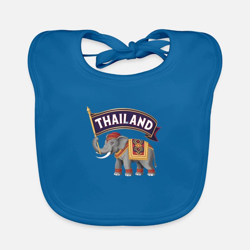 Fier éléphant de Thaïlande Bavoir bio Bébé