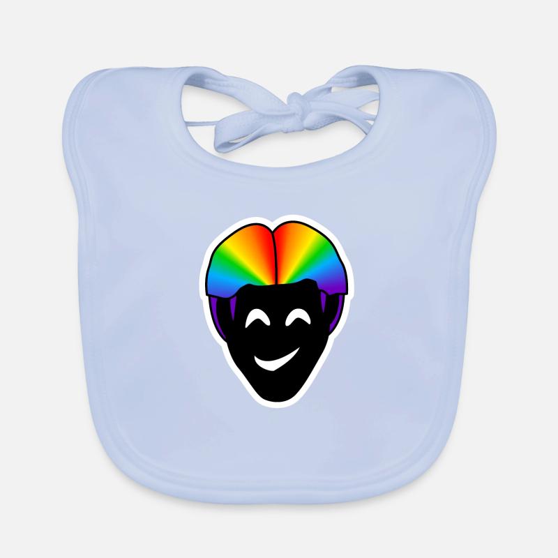 Lächeln glücklich : Sticky Queer Pride Baby Bio-Lätzchen