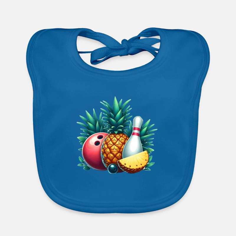Boule de bowling et ananas Bavoir bio Bébé