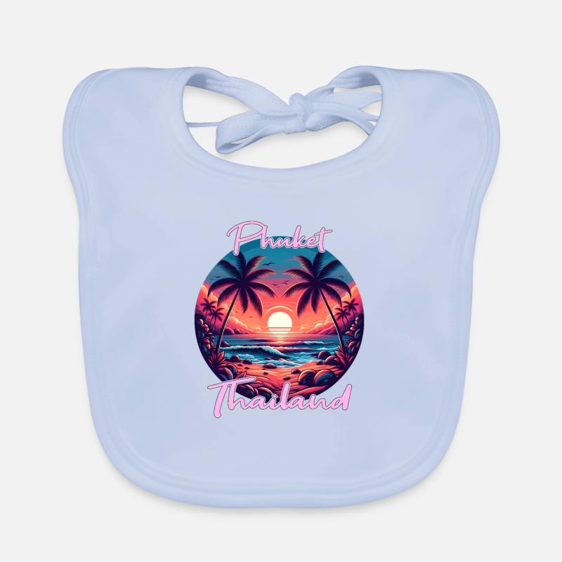 Coucher de soleil à Phuket Bavoir bio Bébé