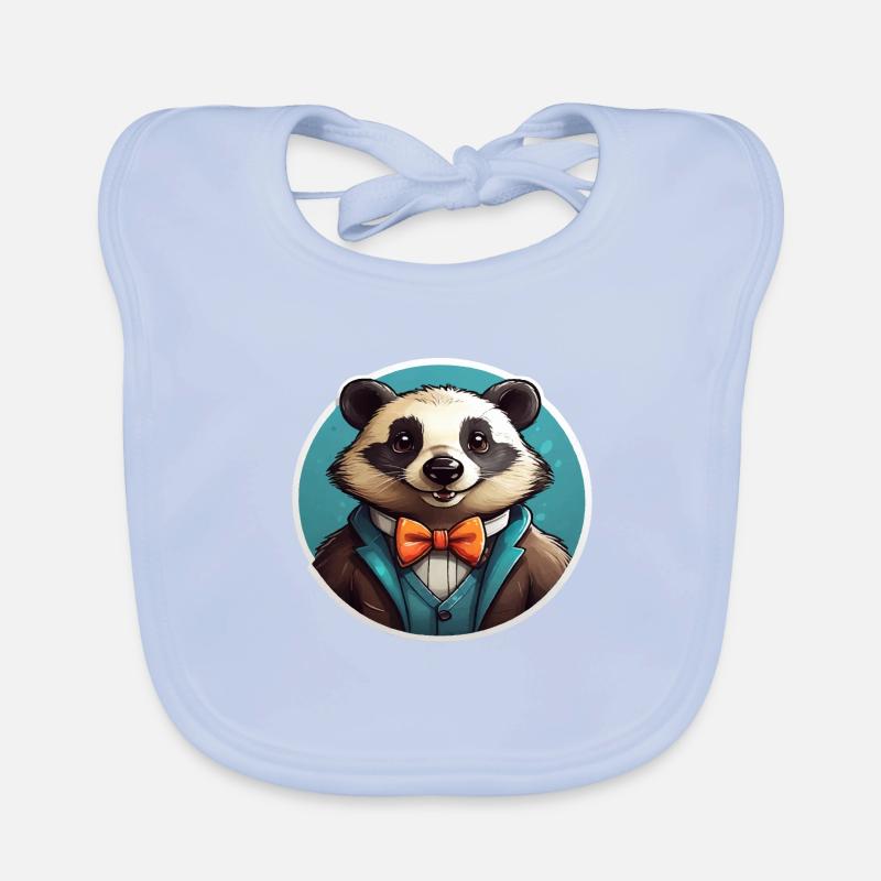 Drôle d’ours panda Bavoir bio Bébé