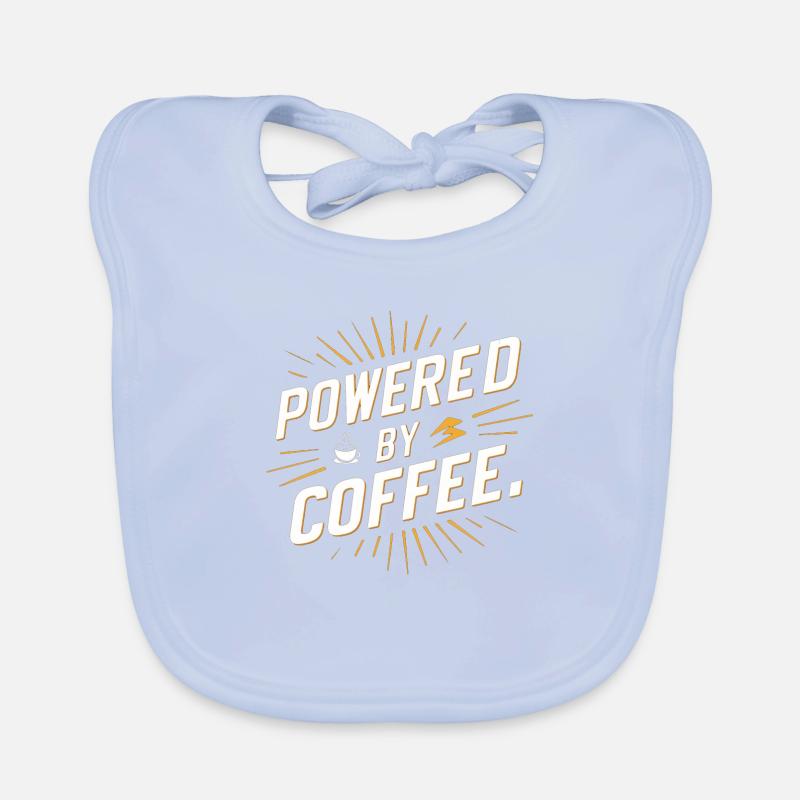 Powered by Coffee - Coffee & Humor Organic Baby Bibs