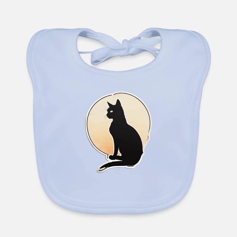 Silhouette de chat Bavoir bio Bébé