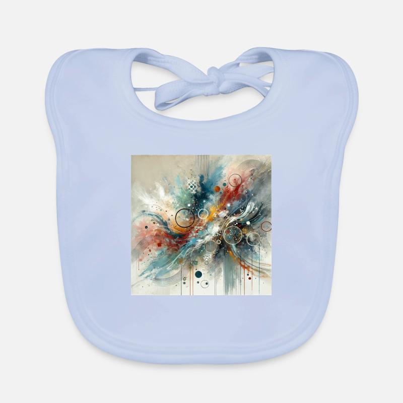 Dynamischer Fluss - Abstraktes Gemälde Baby Bio-Lätzchen