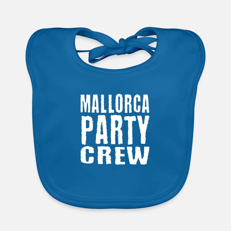 Mallorca Party Crew - Baby Bio-Lätzchen - Pfauenblau