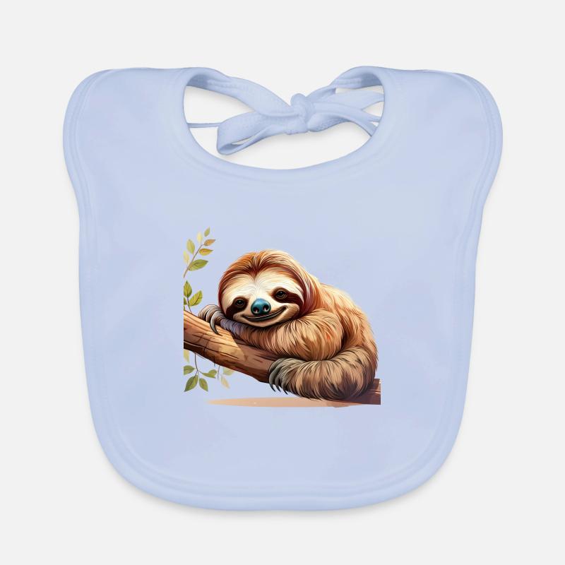 Faultier Baby Bio-Lätzchen