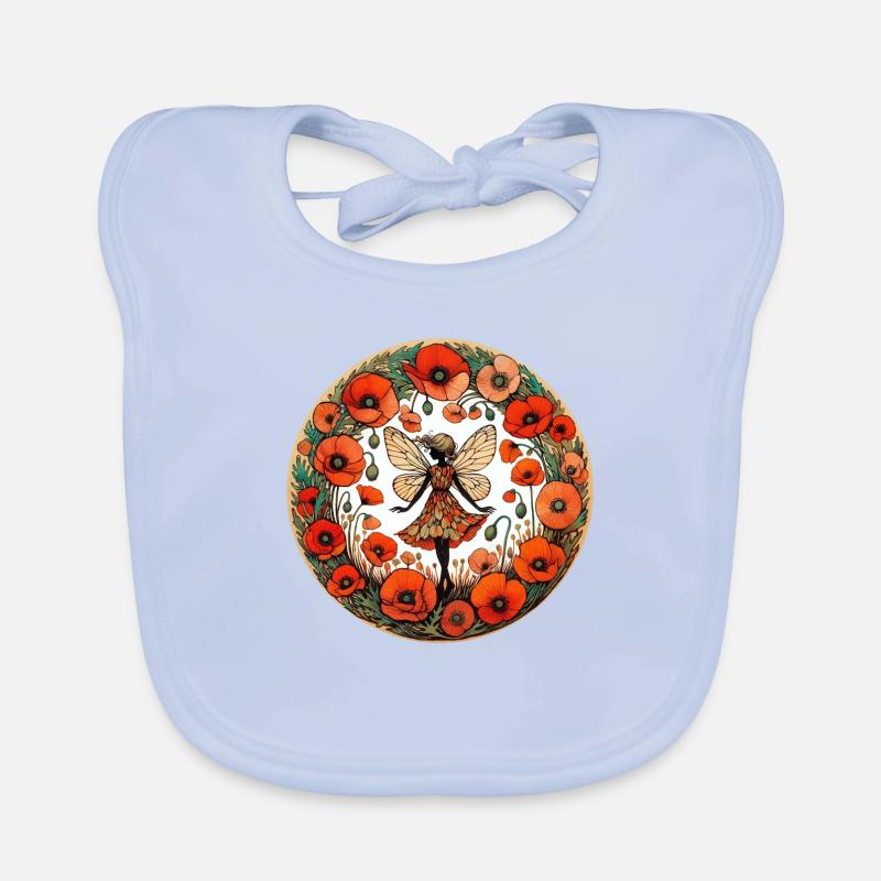 Fée Fleur De Coquelicot Bavoir bio Bébé