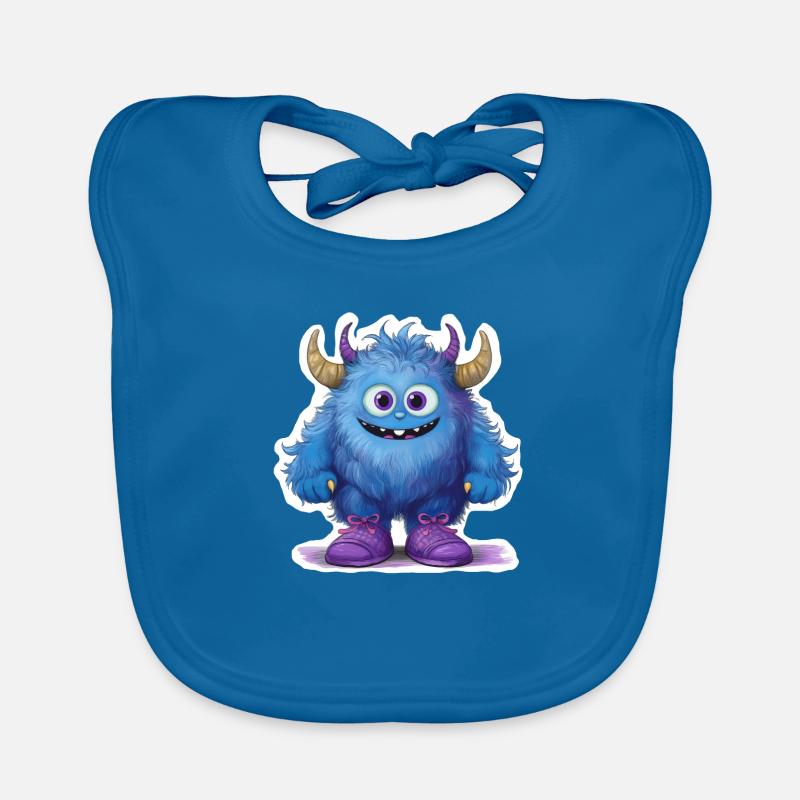 Monstre bleu Bavoir bio Bébé