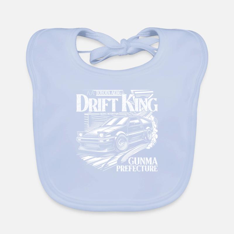Initial D AE86 Drift King Akina Mountain Organic Baby Bibs