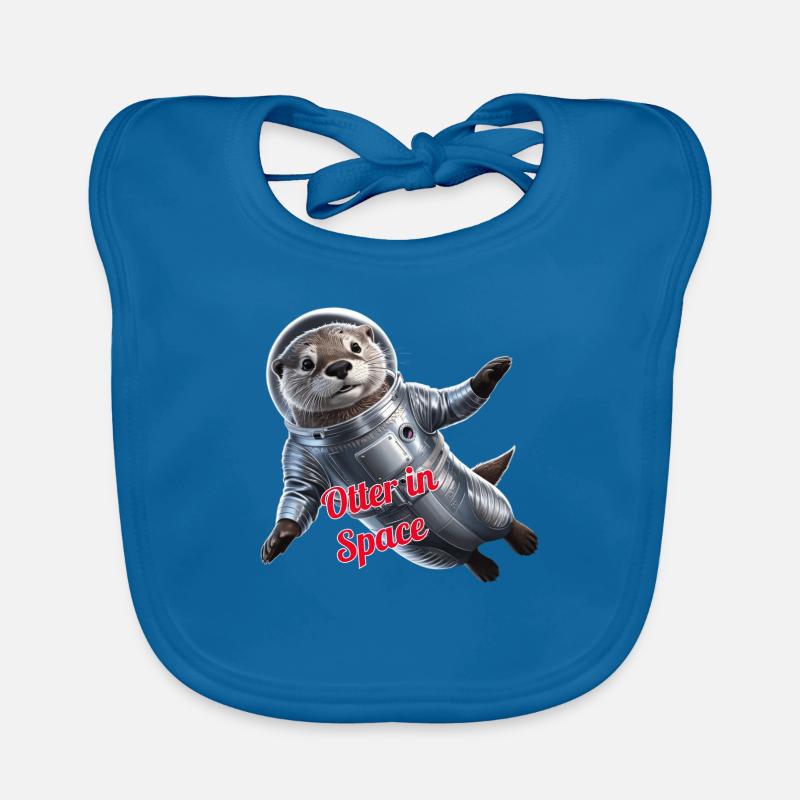 Otter in Space Baby Bio-Lätzchen