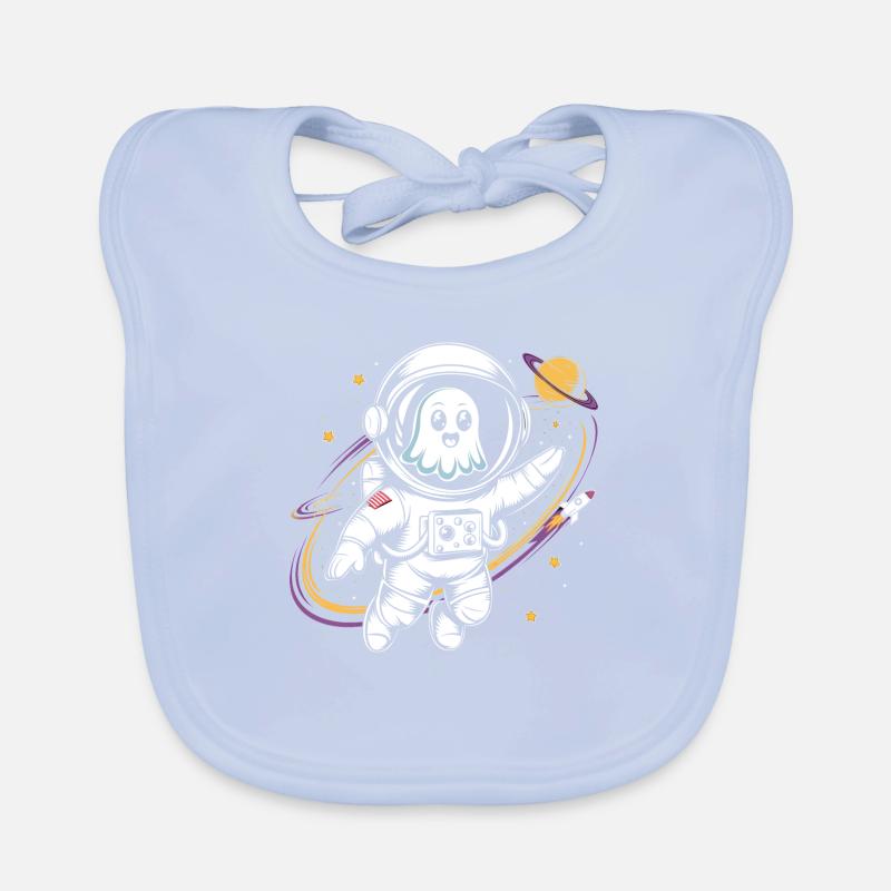 Fantôme mignon dans l’espace Bavoir bio Bébé