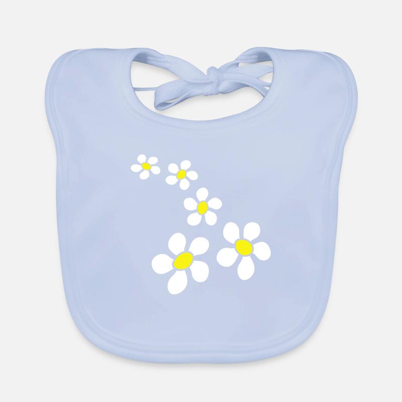 Lot de Magerites Blanches Motif Décoratif Design Bavoir bio Bébé