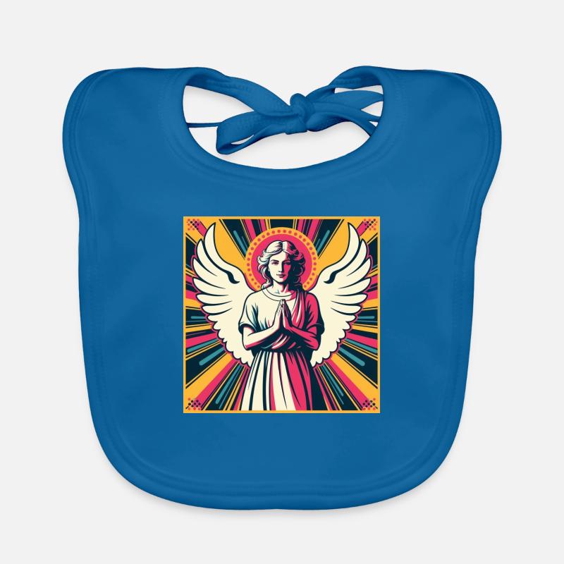 Schutzengel Pop-Art Baby Bio-Lätzchen