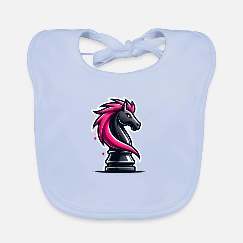 pièce d’échecs chevalier cheval échecs Bavoir bio Bébé