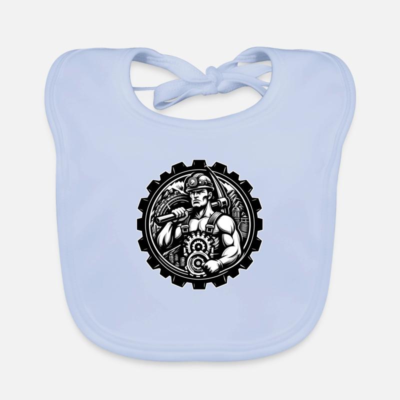 Miner Logo Organic Baby Bibs