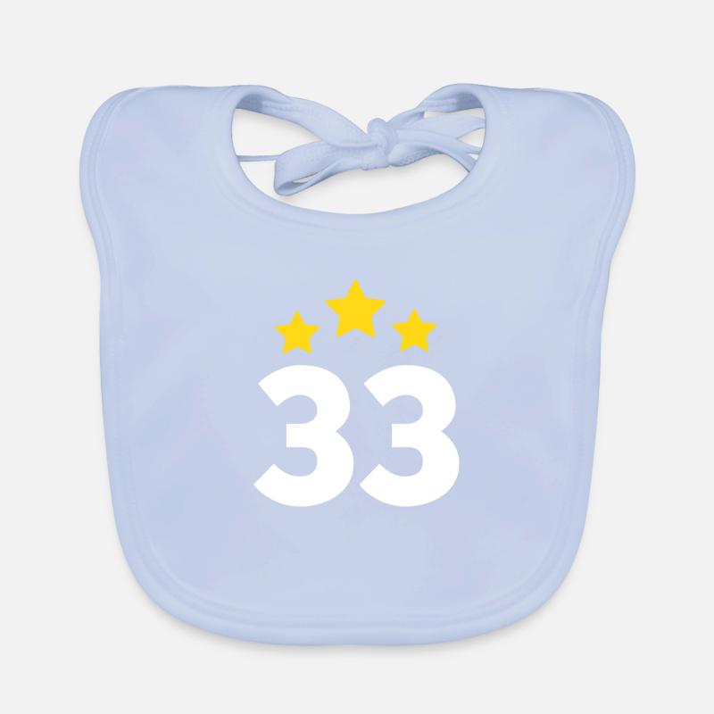 33 Years Star - 33rd Anniversary Gift Organic Baby Bibs