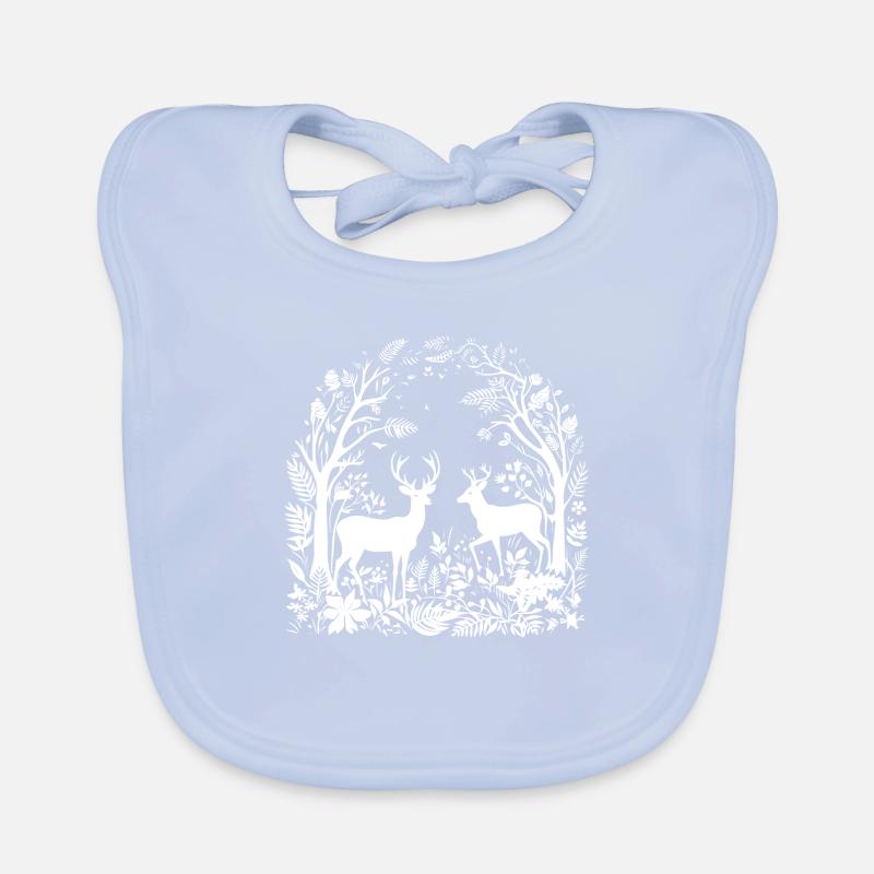 Forêt de cerfs Nature Bavoir bio Bébé