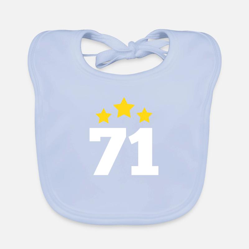 71 Years Star - 71st Anniversary Gift Organic Baby Bibs