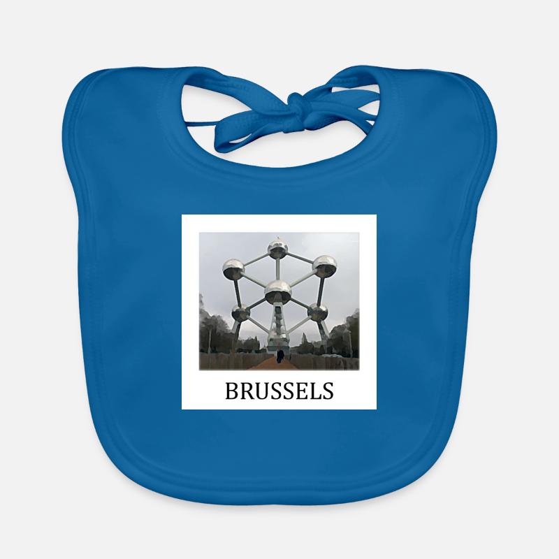Brussels Atomium Organic Baby Bibs