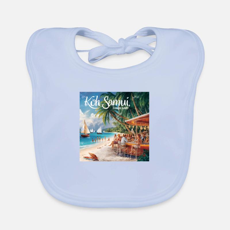 Koh Samui Thailand Organic Baby Bibs