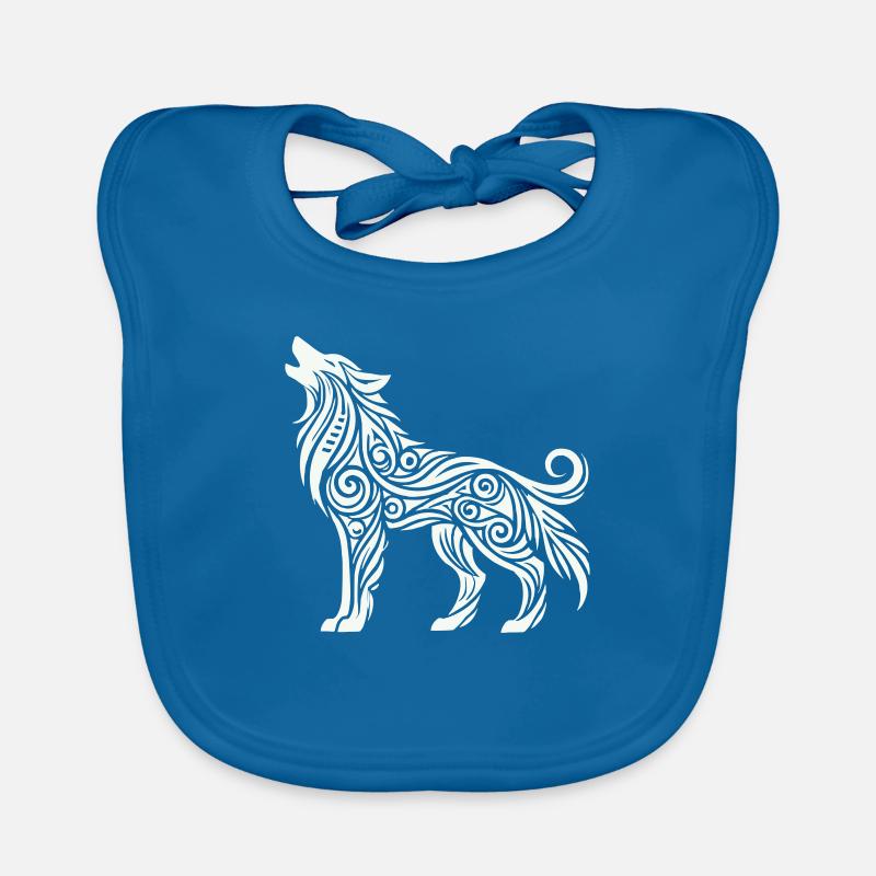wolf tribal tier Baby Bio-Lätzchen