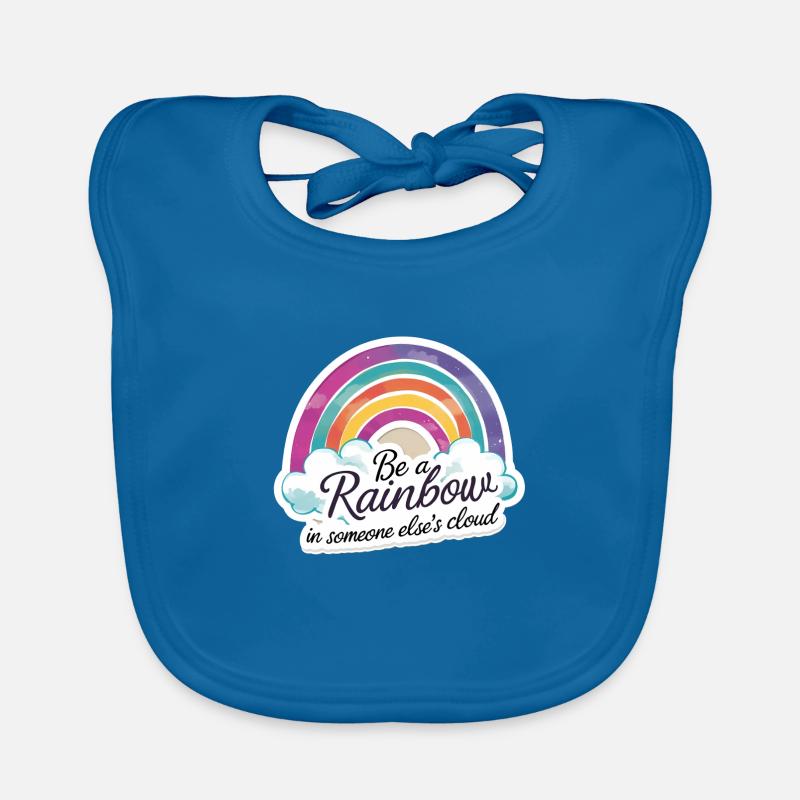 Sei ein Regenbogen in der Wolke eines anderen Bunten Baby Bio-Lätzchen
