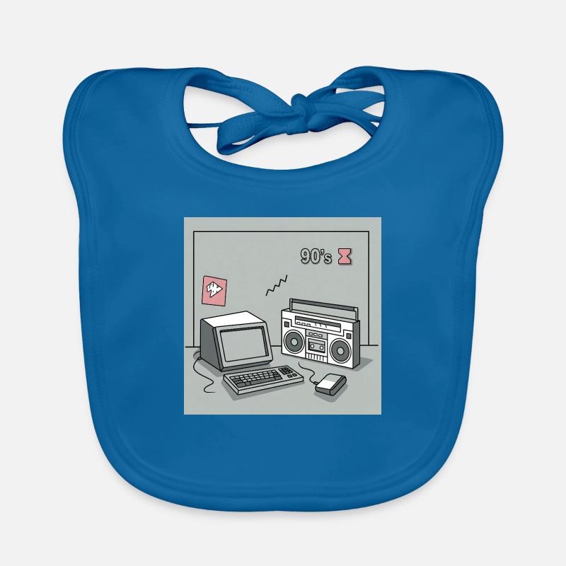 90s cult objects : Walkman, computer and Co. Organic Baby Bibs