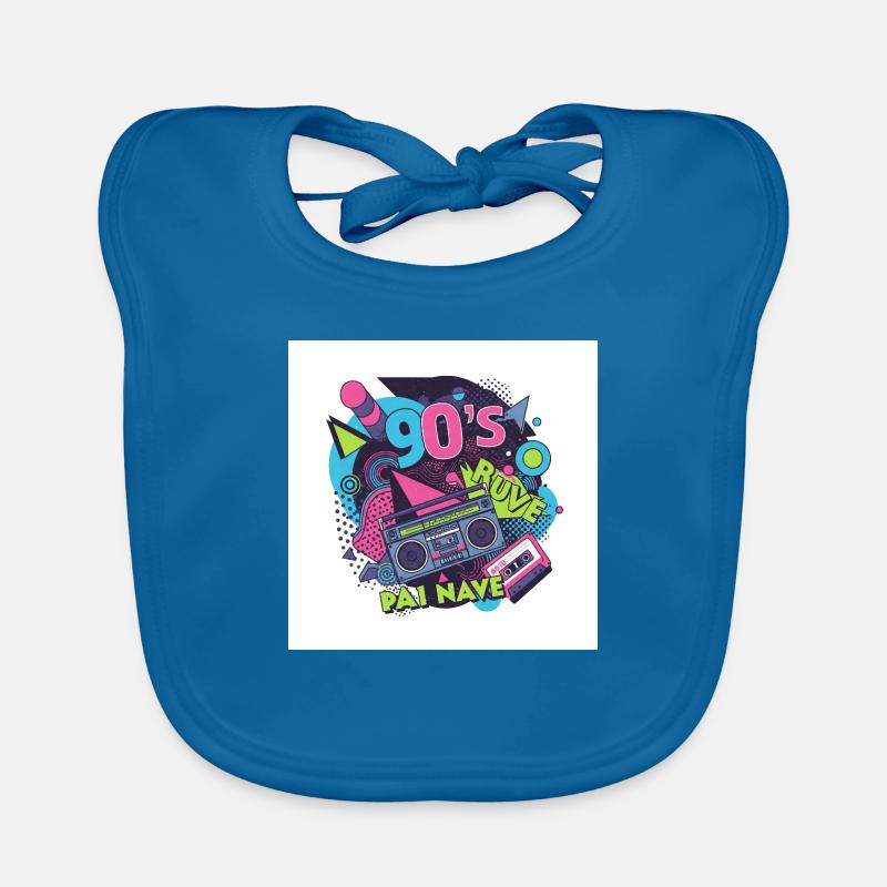 90s vibes: Walkman, cassette and co. Organic Baby Bibs